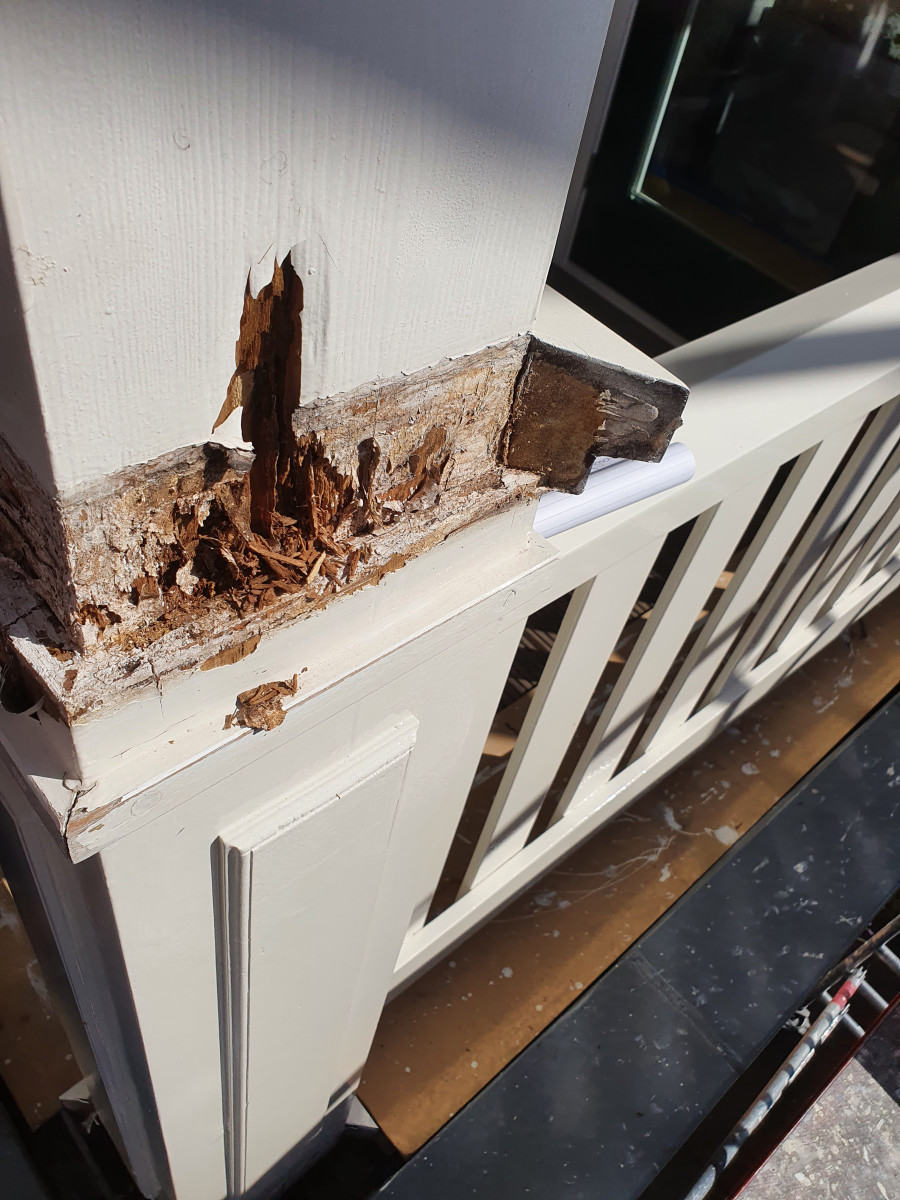 Houtrot herstel aan de Laan van Meerdervoort te Den Haag - voor renovatie foto 3 | Oude situatie