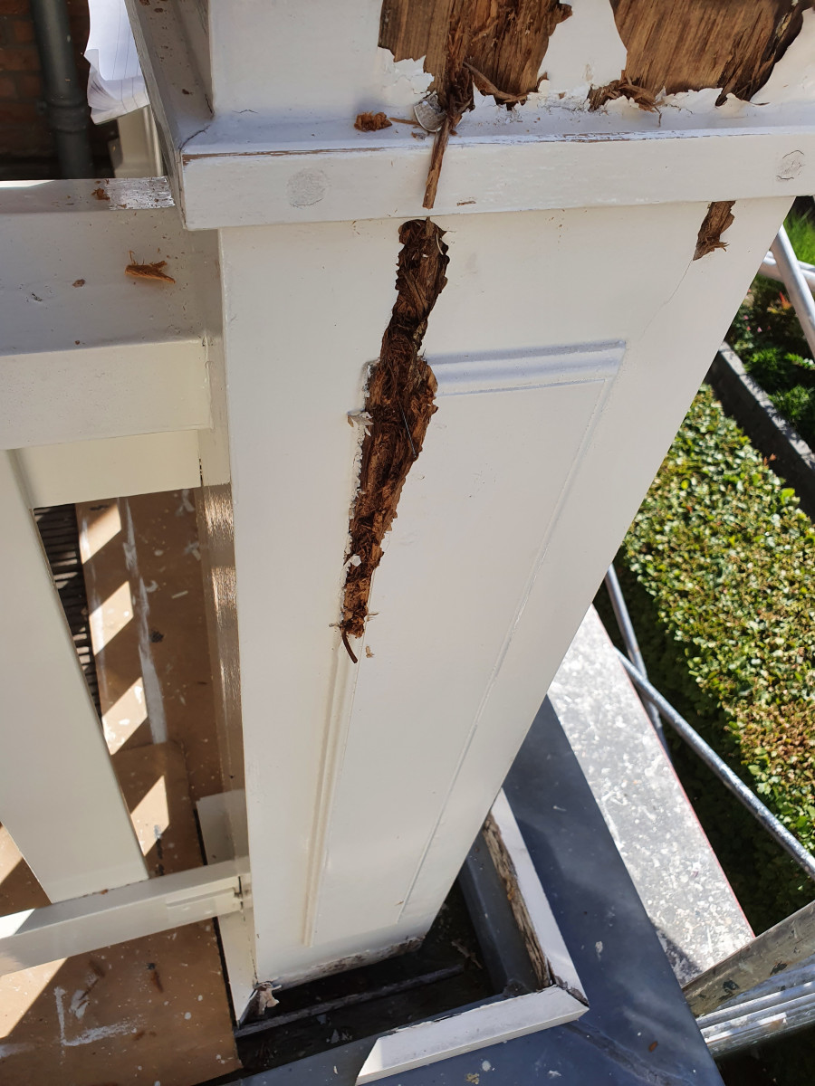 Houtrot herstel aan de Laan van Meerdervoort te Den Haag - voor renovatie foto 4 | Oude situatie