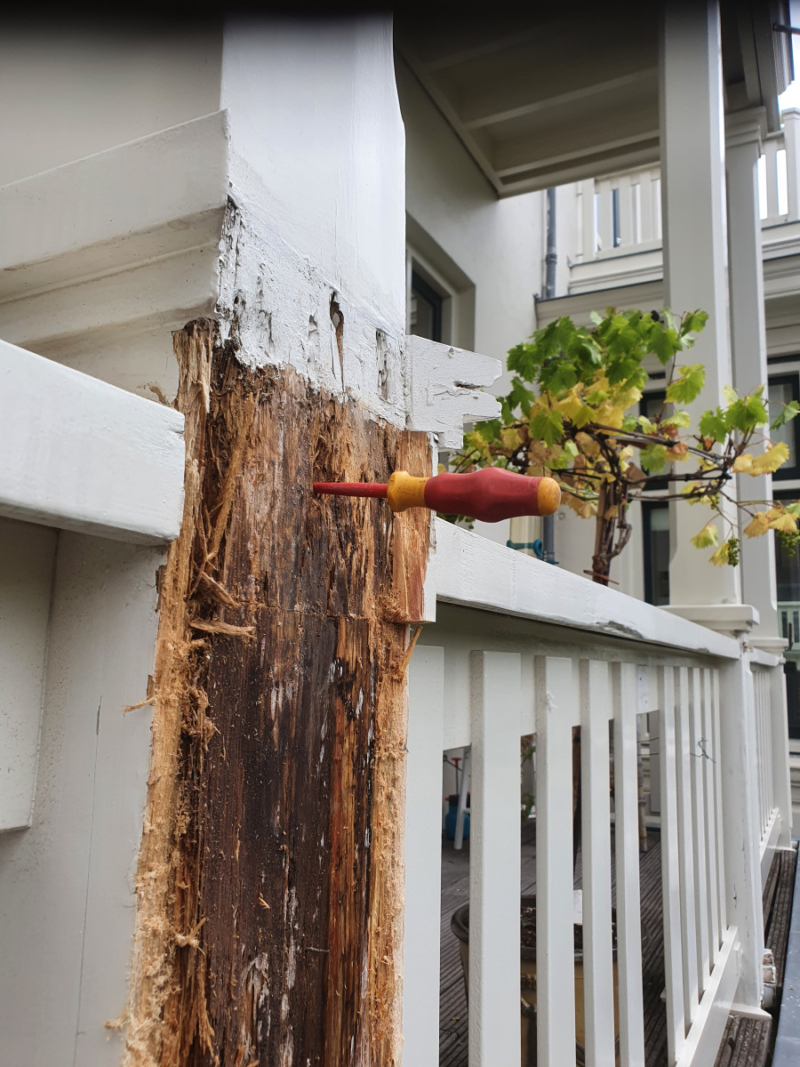 Houtrot herstel aan de Laan van Meerdervoort te Den Haag - voor renovatie foto 13 | Oude situatie